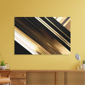Luxe gestructureerde diagonale strepen canvas afdruk (Insitu (Woonkamer))