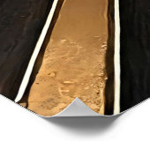 Luxe gestructureerde gouden en zwarte diagonale st poster (Hoek)