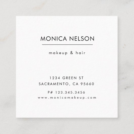 Luxe getuft faux roos gouden visitekaartje (Achterkant)