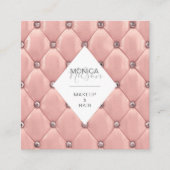 Luxe getuft faux roos gouden visitekaartje (Voorkant)