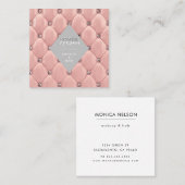 Luxe getuft faux roos gouden visitekaartje (Voorkant / Achterkant)