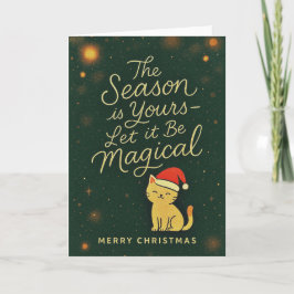 Luxe gezellige Sinterklaas kat kerstkaart Kaart