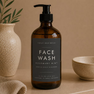 Luxe Gezichtsreiniger Spa Salon Label Voedselcontainer Etiket