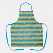 Luxe Gift Popular Blue Gold Glitter Schort (Voorkant)