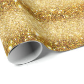 Luxe Gift Popular Gold Glitter Cadeaupapier (Rol Hoek)