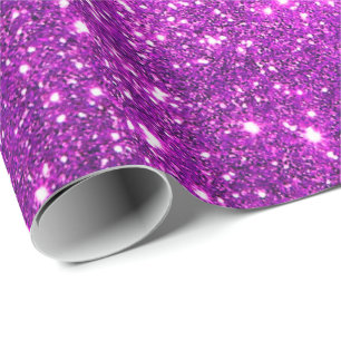 Luxe Gift Popular Paars Gold Glitter Cadeaupapier
