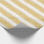 Luxe Gift Popular White Gold Glitter Cadeaupapier (Hoek)