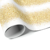Luxe Gift Popular White Gold Glitter Cadeaupapier (Rol Hoek)