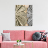 Luxe Ginkgo-blad Abstract Canvas Wandkunst Afdruk (Insitu (Woonkamer))