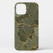 Luxe Ginkgo Gold Line Art Case-Mate iPhone Case (Achterkant)