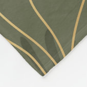 Luxe Ginkgo Gold Line Art Fleece Deken (Hoek)