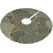 Luxe Ginkgo Gold Line Art Kerstboom Rok (Gekanteld)