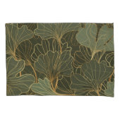 Luxe Ginkgo Gold Line Art Kussensloop (Voorkant)