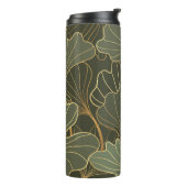 Luxe Ginkgo Gold Line Art Thermosbeker (Gedraaid links)