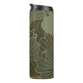 Luxe Ginkgo Gold Line Art Thermosbeker (Geroteerd rechts)