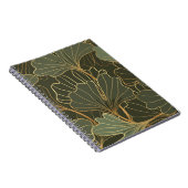 Luxe Ginkgo Goud Lijn Kunst Notitieboek (Rechterzijde)