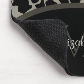 Luxe Giraffe print elegant monogram en naam Muismat (Hoek)