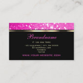 Luxe Girly Pink Sparkle Glitter Noble Elegance Visitekaartje (Achterkant)
