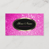 Luxe Girly Pink Sparkle Glitter Noble Elegance Visitekaartje (Voorkant)