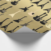 Luxe  gitaarafdrukken cadeaupapier (Hoek)