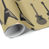 Luxe  gitaarafdrukken cadeaupapier (Rol Hoek)