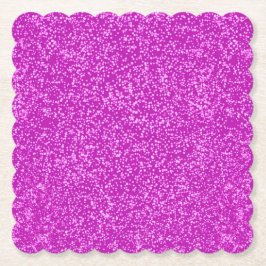 Luxe Glam Bourgogne Glitter Scalloped Square Kartonnen Onderzetters