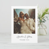 Luxe Glam Bruiloft Bedankkaart (Staand voorkant)