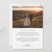 Luxe Glam Bruiloft Bedankkaart (Achterkant)