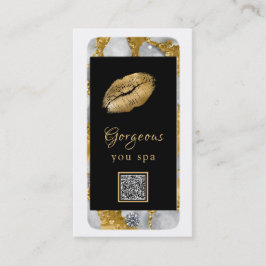 Luxe Glam Cell Phone Gold QR LOGO Foto Visitekaartje
