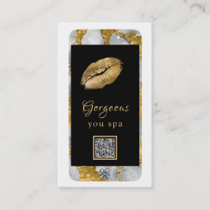Luxe Glam Cell Phone Gold QR LOGO Foto Visitekaartje