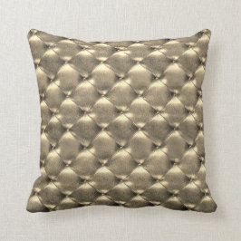 Luxe Glam Champaign Tufted Leather Opulent Gold Kussen