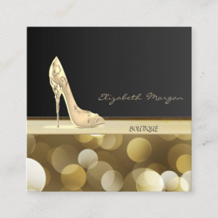 Luxe Glam Elegant,Bokeh,Hakken Vierkante Visitekaartje