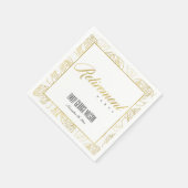 LUXE GLAM FAUX GOLD WHITE ROSE FLORAL RETIREMENT SERVET (Hoek)