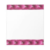 Luxe Glam Girly Pink Faux Velvet Notitieblok (Voorkant)