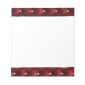Luxe Glam Girly Red Faux Velvet Notitieblok (Voorkant)