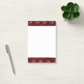 Luxe Glam Girly Red Faux Velvet Post-it® Notes (Kantoor)