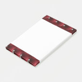 Luxe Glam Girly Red Faux Velvet Post-it® Notes (Schuin)