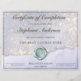 Luxe Glam Glitter Course Certificate of Completion