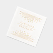 Luxe glam glitter deco vintage bruiloft folie servetten (Links)