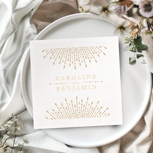 Luxe glam glitter deco vintage bruiloft folie servetten