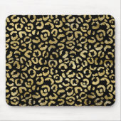 Luxe Glam Gold Black leopard Print Muismat (Voorkant)