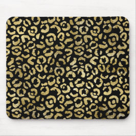 Luxe Glam Gold Black leopard Print Muismat