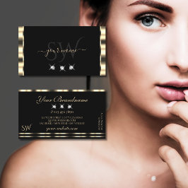 Luxe Glam Gold Black Mousing Diamonds Visitekaartje