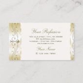Luxe Glam Gold en Cream-grenzen voor sierdoeleind Visitekaartje (Achterkant)