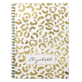 Luxe Glam Gold Leopard-printer Notitieboek