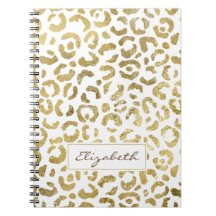 Luxe Glam Gold Leopard-printer Notitieboek