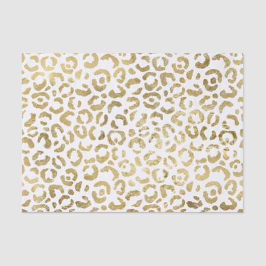 Luxe Glam Gold Leopard-printer Tissuepapier (Voorkant)