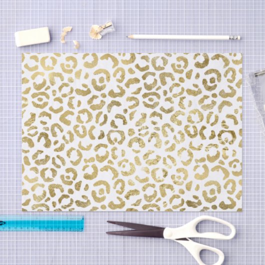 Luxe Glam Gold Leopard-printer Tissuepapier (Craft)