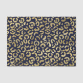 Luxe Glam Gold Navy Leopard-printer Tissuepapier (Voorkant)