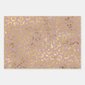 Luxe Glam Gold Pink Leopard-printer Inpakpapier Vel (Voorkant 2)